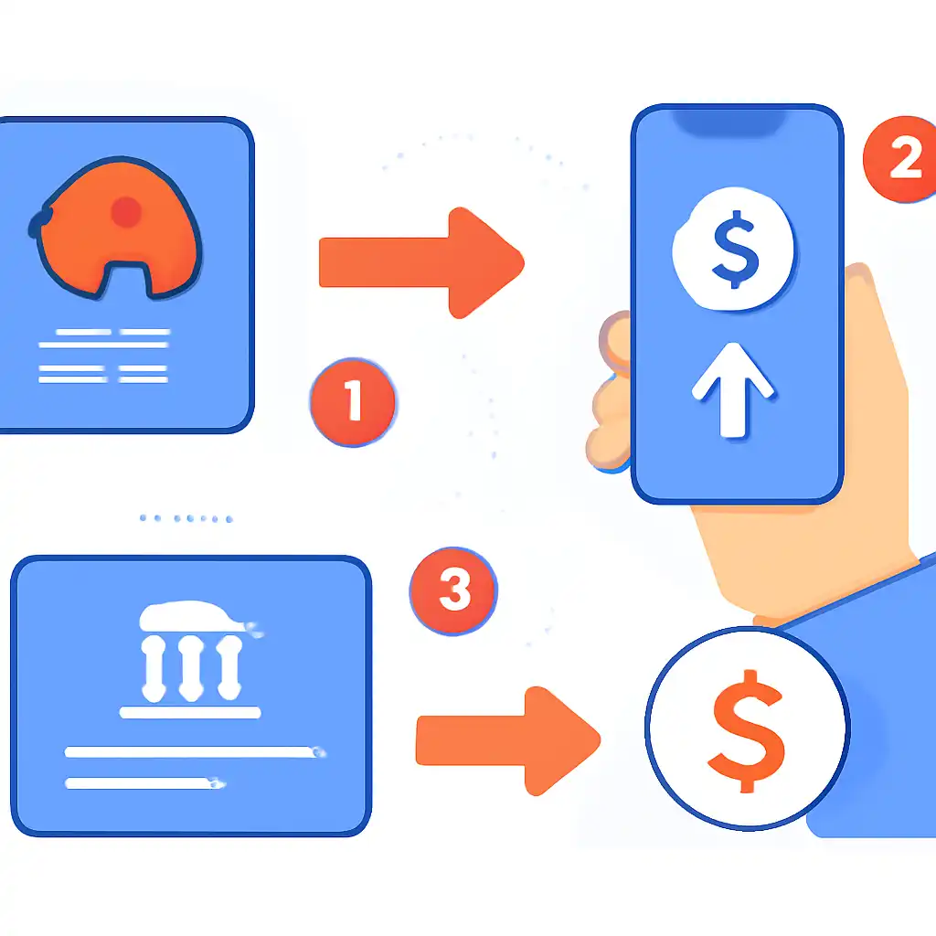 Annotated step diagram: withdrawal limits process with numbered callouts, Shri Ganesh